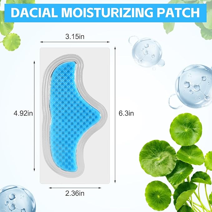 10 PCS Facial Wrinkle Patch, Forehead Moisturizing Patch for Smooth Smile Line, Frown Line & Crows Feet, Facial Pads for Under Eyes, Lips, Forehead