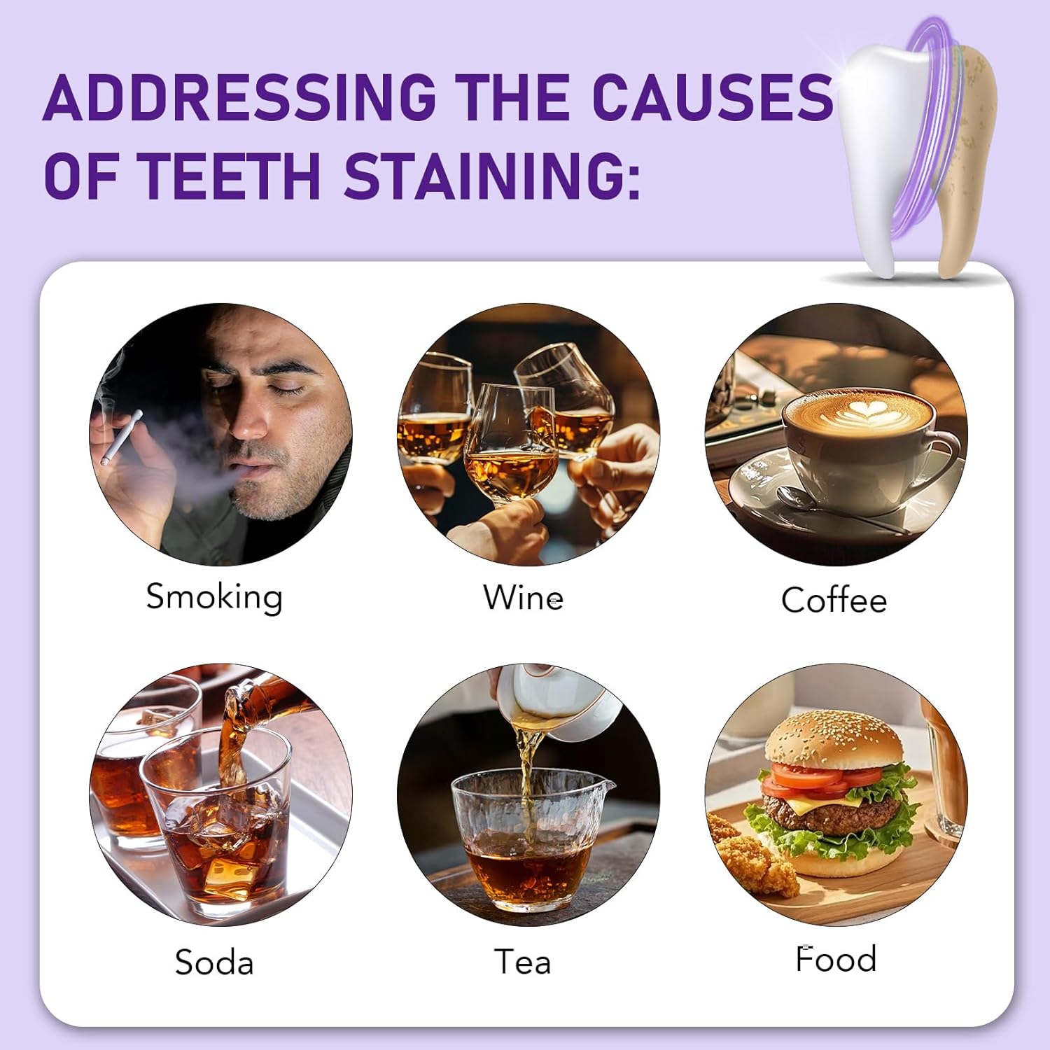 Purple Brightening Powder - Purples Toothpaste for Teeth Whitening-No Sensitivity- Stain Removal & Enamel Safe | Fresh Breath Formula with Unique Purple |for Coffee/Smokers/Tea