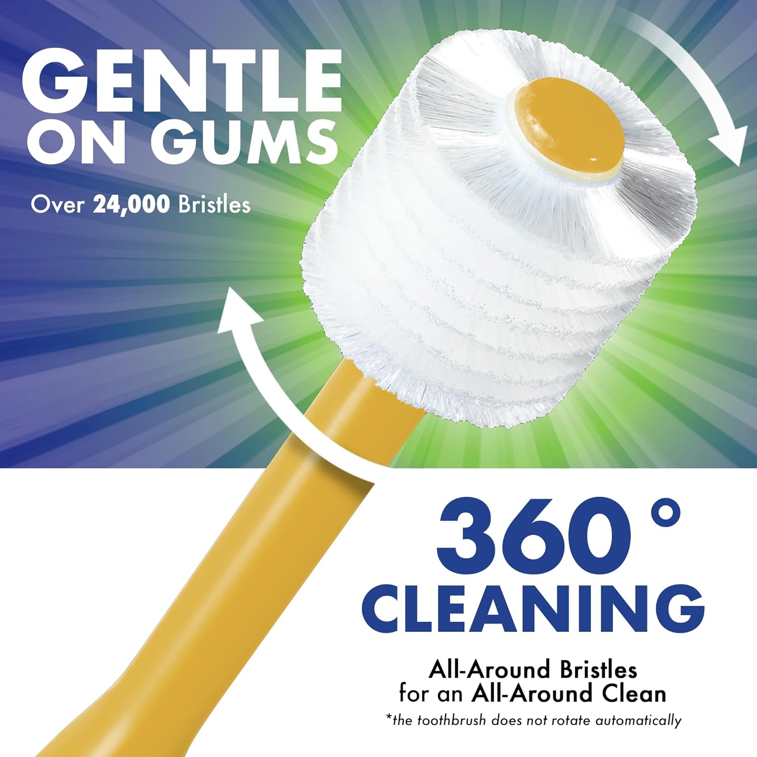 Brilliant Oral Care Baby Toothbrush with Soft Bristles and Round Head, for a Toddler Approved, Easy to Use All-Around Clean Mouth, Ages 0-2 Years, Yellow, 3 Pack