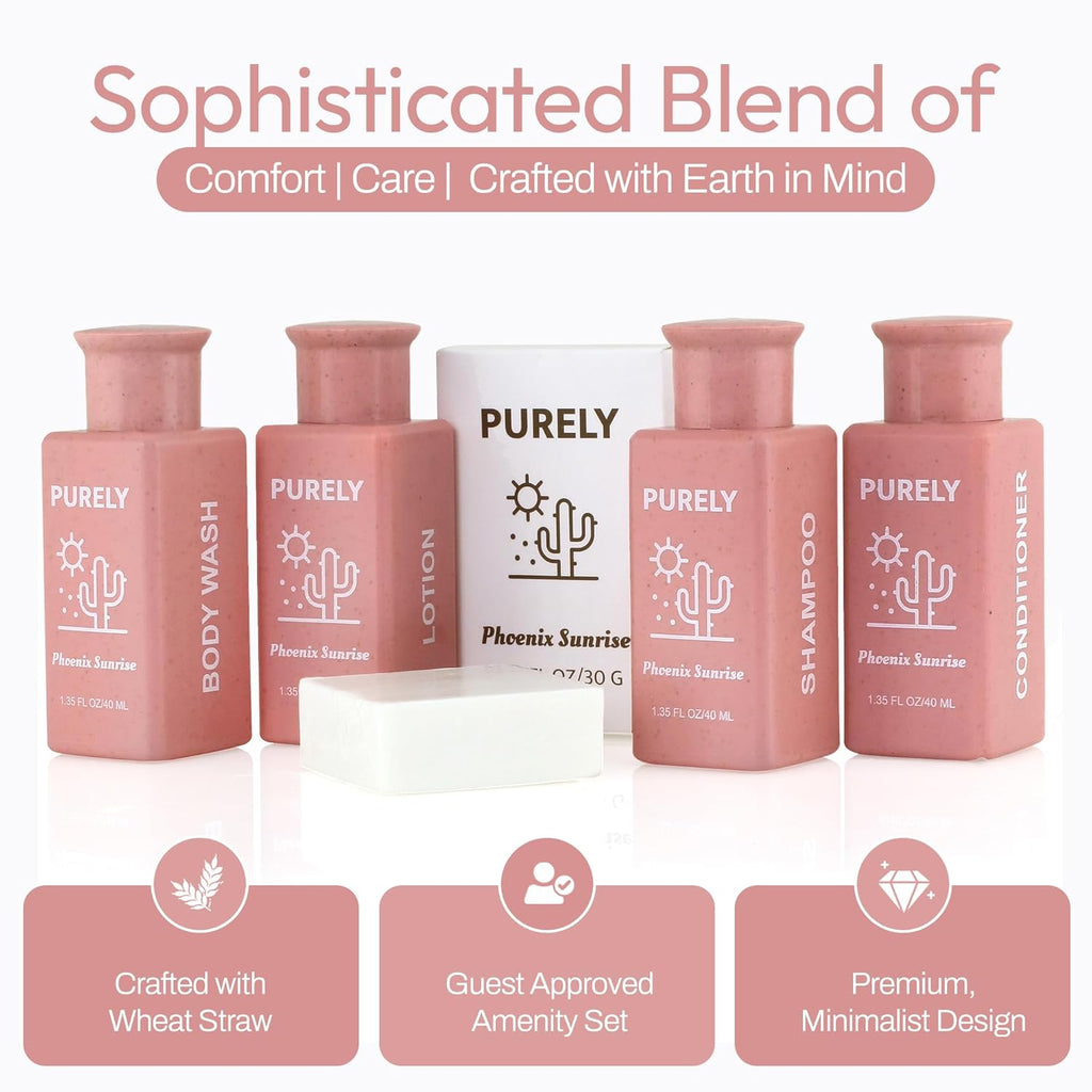 150 piece set | Hotel Soaps and Toiletries Bulk set | For Airbnb Essentials for Hosts | Mini Travel Size Shampoo and Conditioner Sets | Bulk Travel Size Toiletries | Homeless Supplies Bulk Amenities