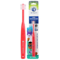 Brilliant Oral Care Kids Toothbrush with Soft Bristles and Round Head, for a Child Approved, Easy to Use All-Around Clean Mouth, Ages 5-9 Years, Red, 1 Pack