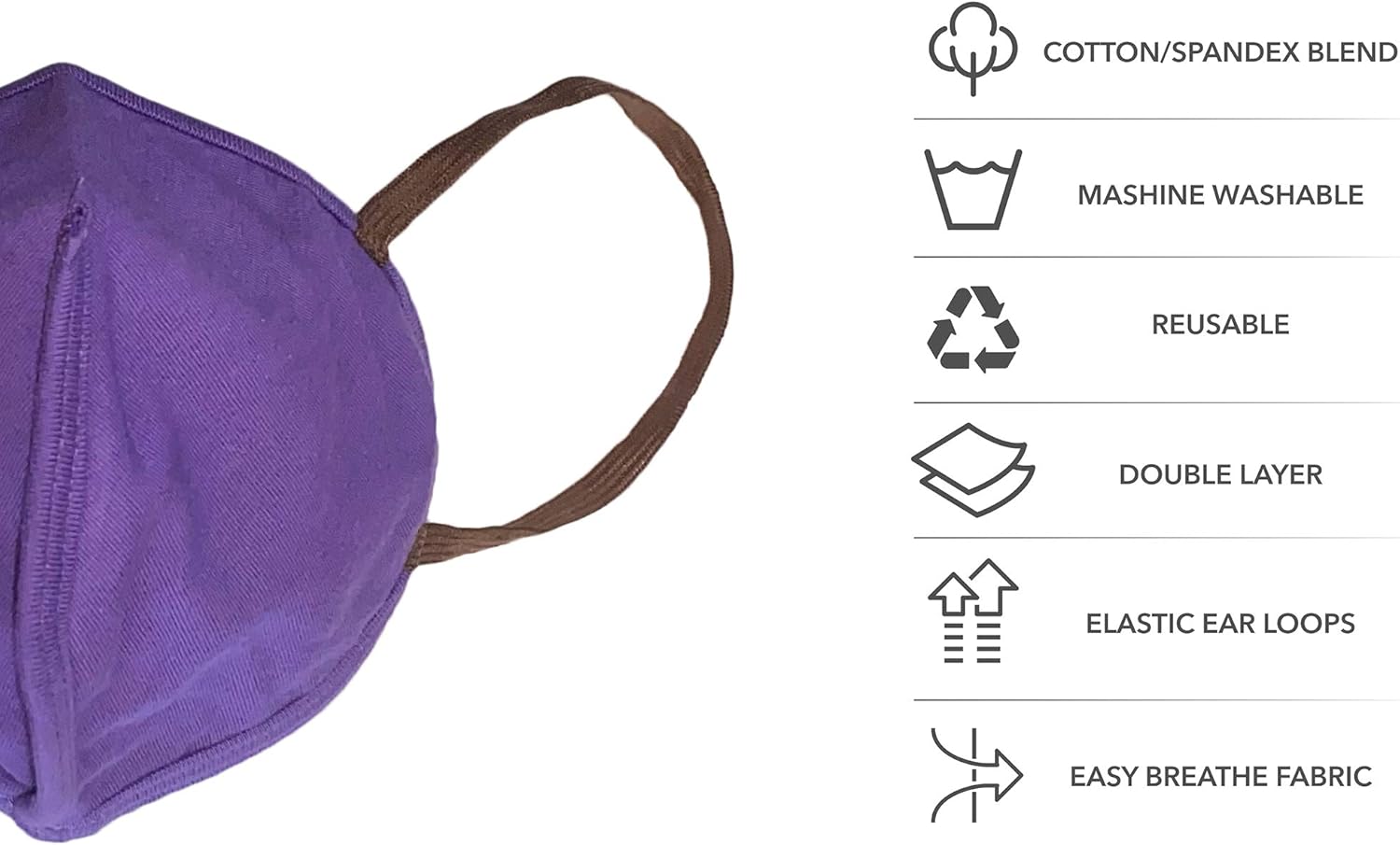 12 Pack Face Masks | Washable and Reusable | 2 Ply Cotton Spandex | Regular Size