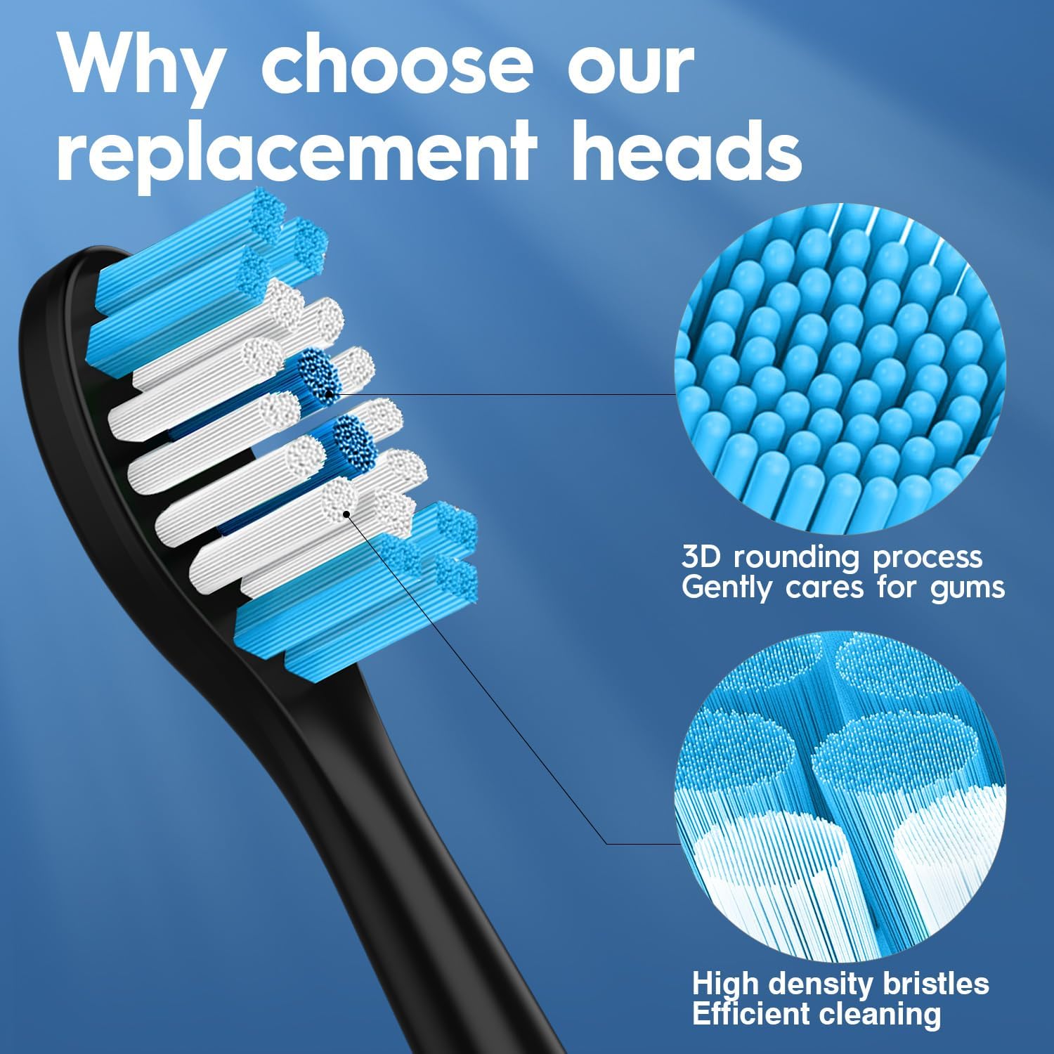 Replacement Brush Heads Compatible with Philips Sonicare ProtectiveClean 4100, 5300, 5100, 6100 ExpertClean 7500 DiamondClean 9300 Electric Sonic Toothbrush Handle C2 G2 C3 G3 W3 Brush,16 Pack