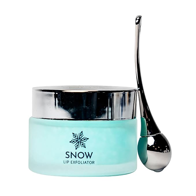 SNOW Lip Scrub Exfoliator - Sugar Scrub for Dry, Cracked Lips with Jojoba Oil, Lavender & Mint - Nourishes, Hydrates & Repairs - Treatment with Refreshing Formula, Comes with Dual Applicator