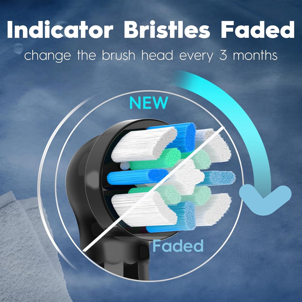 IO Replacement Heads Compatible with Oral b IO 2/3/4/5/6/7/8/9/10 Series Electric Toothbrush, Brush Heads Refills Compatible with Oral B IO for Teeth Clean (6 Black)