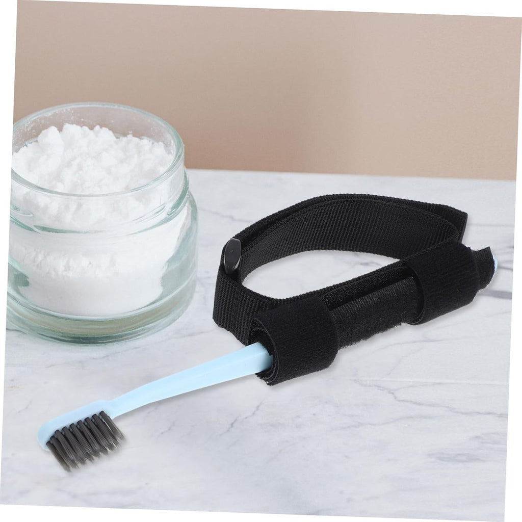Hemoton Toothbrush Adaptive Holder and Hand Strap for Disabled and Elderly Soft Bristles for Comfortable Cleaning Material for Use Brushing Aid for Oral Care
