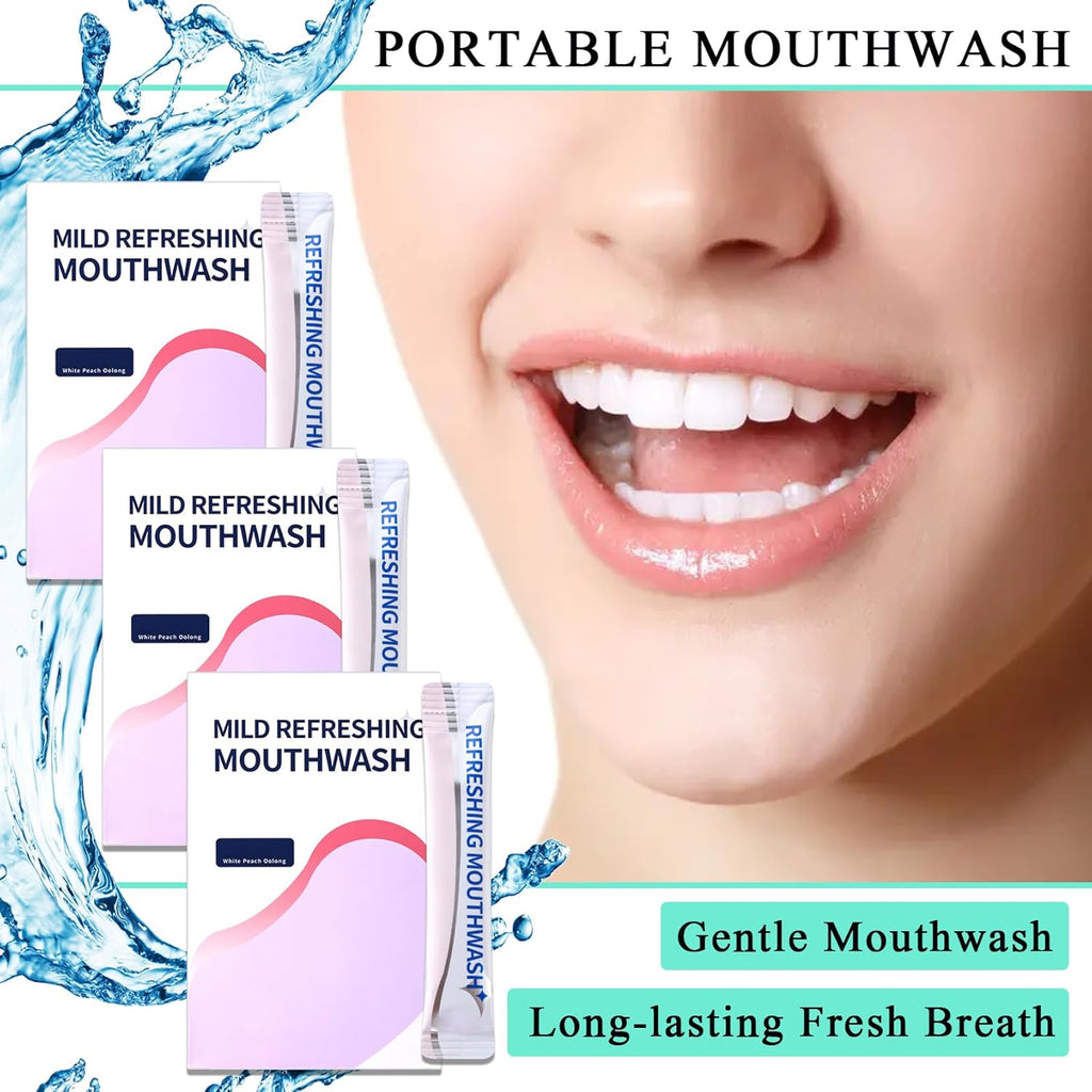 Travel Size Mouthwash,Mini Mouthwash Travel Size Bulk Portable Mouth Wash Set,Individual Small Travel Mouth Wash Packets for Fresh Breath(Pack of 60) A38