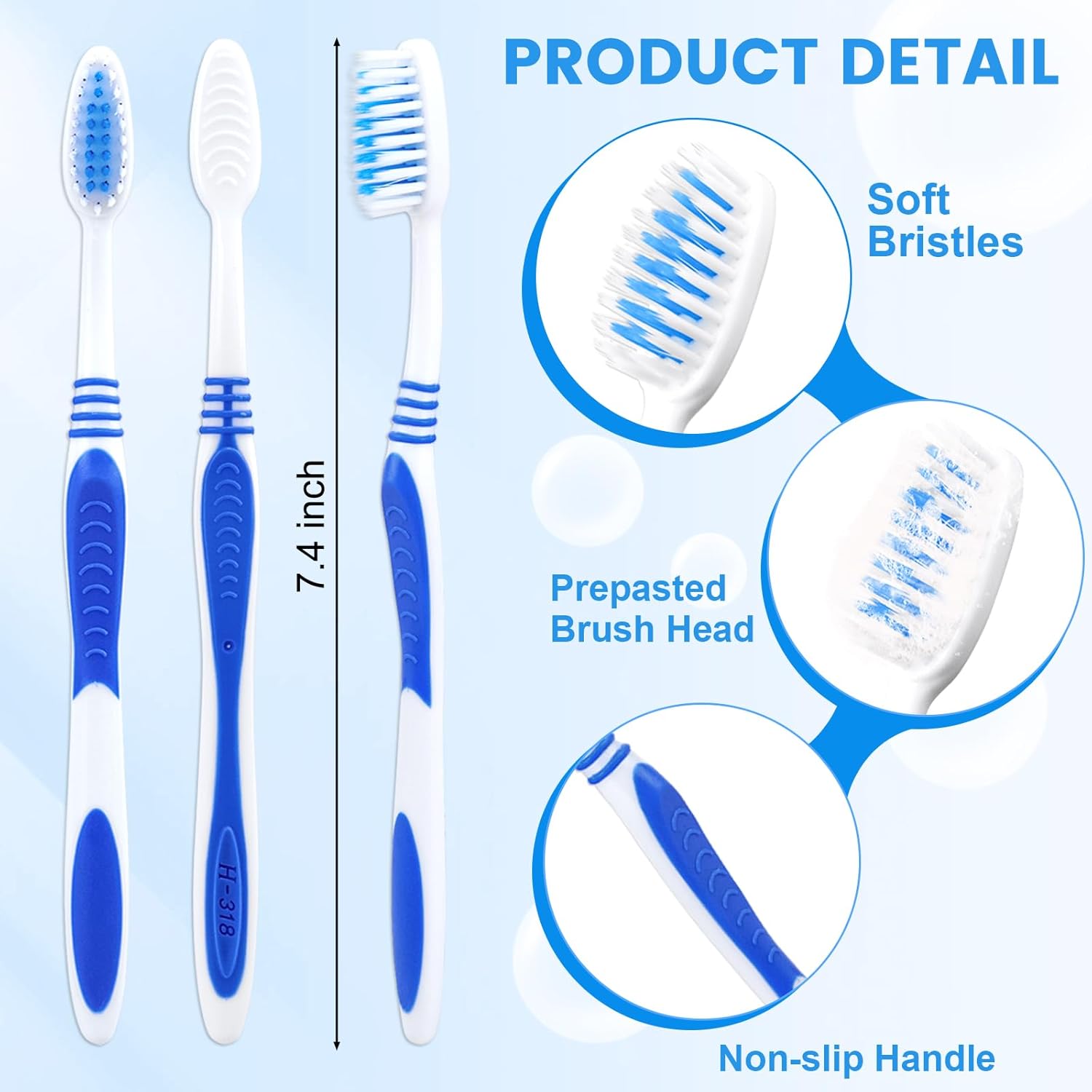 200 Prepasted Disposable Toothbrushes Individually Wrapped Pre Pasted Toothbrushes Soft Bristle Travel Tooth Brush Single Use Wrapped for Hotel, Camping, Travel and Gift for The Homeless