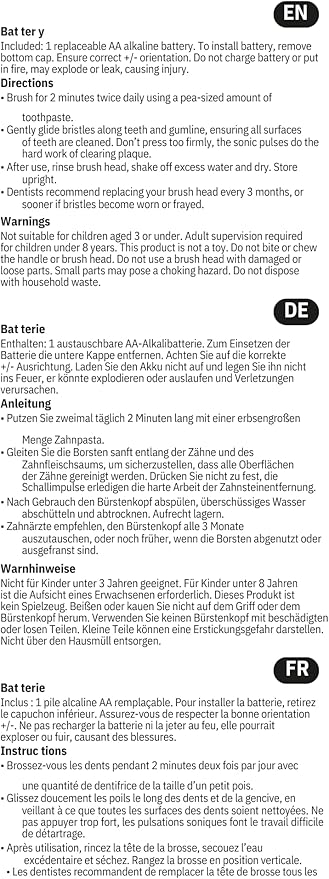 ORDO Squishmallows Toothbrush, Sonic Battery Toothbrushes for Kids, Soft Bristles, Extra Brush Head Inc, Gift for Kids Aged 4 Years and Up, Battery Included, Wanda