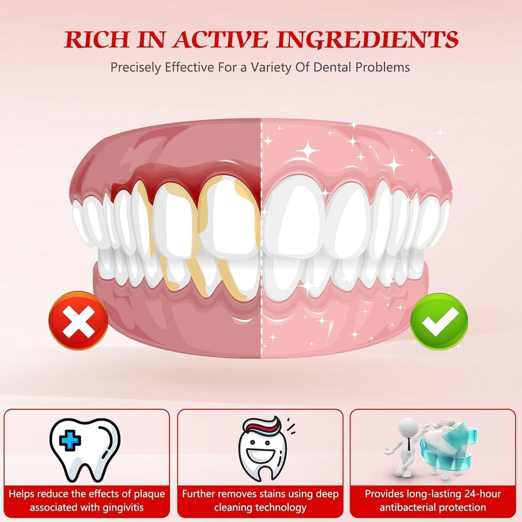 SP-6 Probiotic Whitening Fluoride Free Toothpaste, Upgraded Formula | Ultra Brightening | Gums & Enamel Repair | Mint Flavor | Dental Fresh | Removes Stain & Plaque | Sensitive Teeth Protection