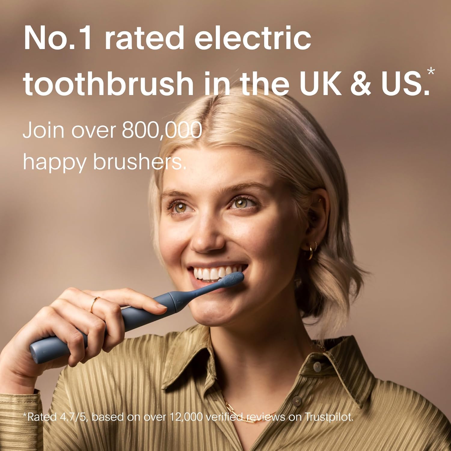 SURI 1.0 Sonic Electric Toothbrush | 1 Month+ Battery | Designed in California | Sustainable Electric Toothbrush for Adults | Travel Toothbrushes | Tooth Brush | Blue