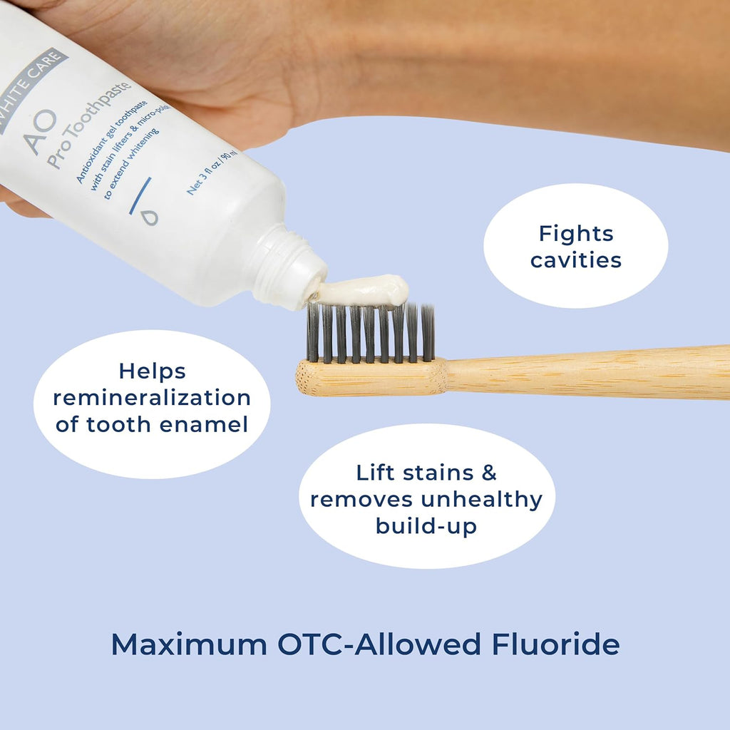 PerioSciences AO Pro Post Whitening Toothpaste with Nano Hydroxyapatite, Remineralizing, 3 fl oz / 90ml - Pack of 2