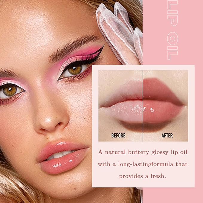 Yasovigi Lip Stain Lip Oil Plumping Lip Tint Moisturizing Lip Gloss, Transparent Lip Balm Care Stick Nourishing Repairing Non-sticky, Moisture&Lighten Lip Lines