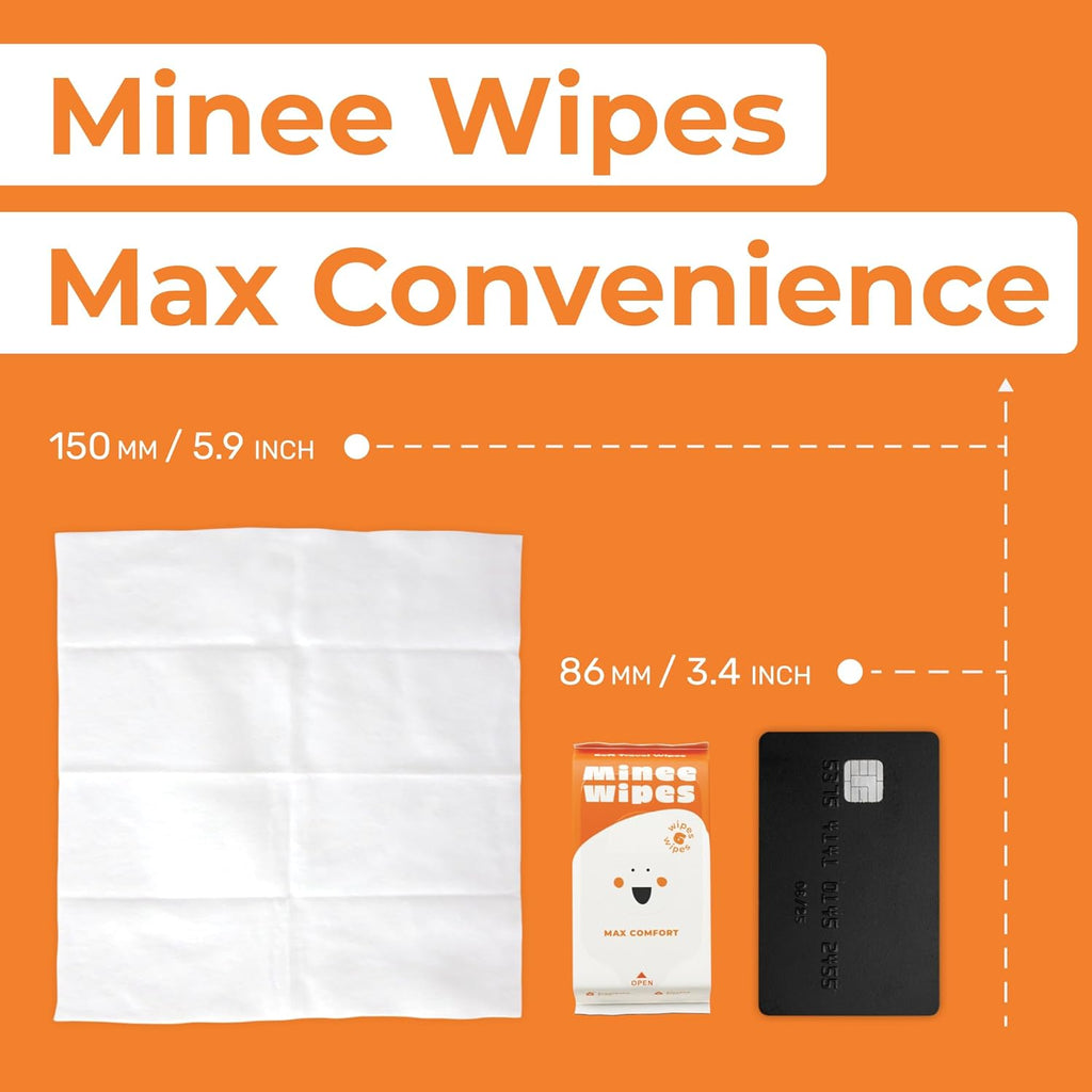 Impossibly Compact Travel Wipes - 99.5% Water - Safe for Sensitive Skin & Hypoallergenic, Resealable, Thick & Durable - For Adults, Kids & Baby Care - Unscented, 10 Pack Total 60 Wipes