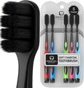 Soft Toothbrushes for Adults - Black Charcoal Toothbrush Ultra Soft for Sensitive Gums - Teeth Whitening Brush for Adults & Children [Extra Family Pack] Super Soft Tip Bristles (Colorful)