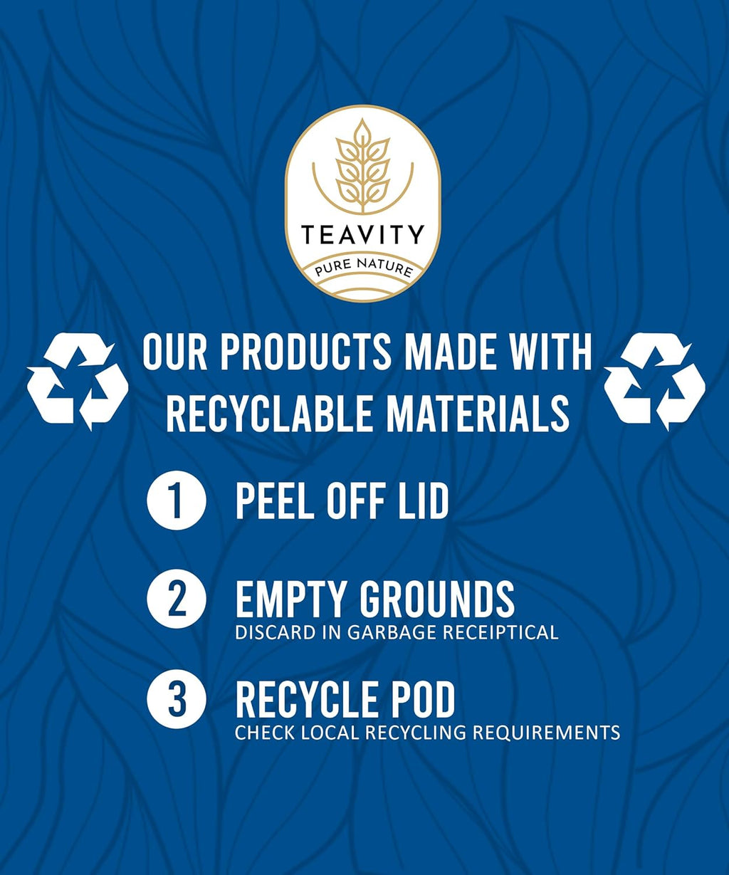 Organic Tea Pods with Ginger, Peppermint, Fennel, Licorice, & Rosehip Digest Delight by Teavity (12 Tea Pods)