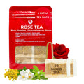 Rose Tea, Re-Steep Chrysanthemum, Jasmine & Stevia Herbal Tea - 55 Count (+5 Tea Bags) Bamboo Tong Included - 4.37 oz, Relax,Support, Up Mood, Appearance Detox