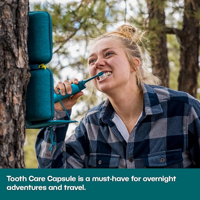 Adventure Ready Tooth Care Capsule - Portable Toothbrush for Hiking, Camping & Travel