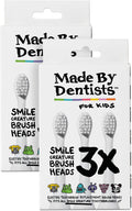 Made By Dentists Kids Electric Toothbrush Replacement Heads – 6 Heads (2x3) - Soft Bristles Brush Head for Gentle Care, 18 Months Supply