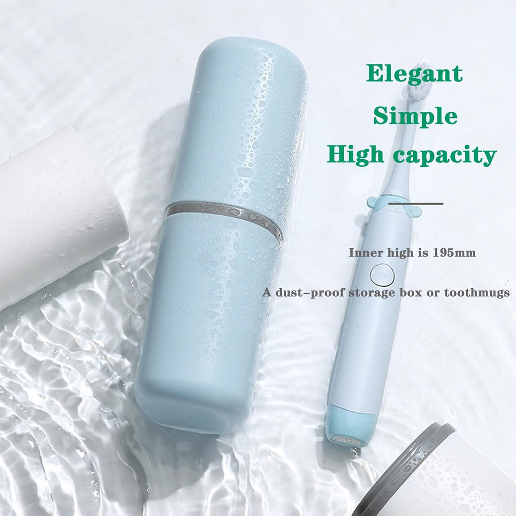 Toothbrush Travel Case, Multifunctional Dustproof Toothbrush Cover, Portable Toothbrush Holder,Suitable for Business Camping Travel or Daily Use(Blue)