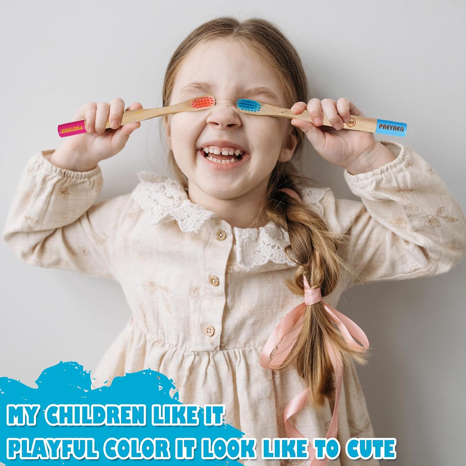 New Kids Bamboo Toothbrushes - 6 Pack, Organic Soft Bristle Toothbrush for Kids, Biodegradable Children's Toothbrushes (Toddler Toothbrush Ages 3-12, Multicolor)