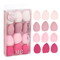 12pc Beauty Blenders Value Pack - Assorted Cosmetic Makeup Sponge Beauty Blender Set For Foundation, Blush, Concealer, Eyeshadow, Contour & Highlighter Pastel