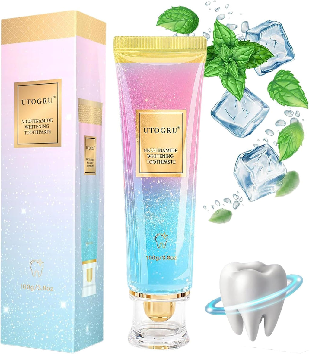 for Utogru Nicotinamide Whitening Toothpaste, Protects Enamel, Refreshes Breath & Stain Removal, Fluoride-Free Formula is Suitable for Sensitive Teeth (3.8oz/100g, 1P)
