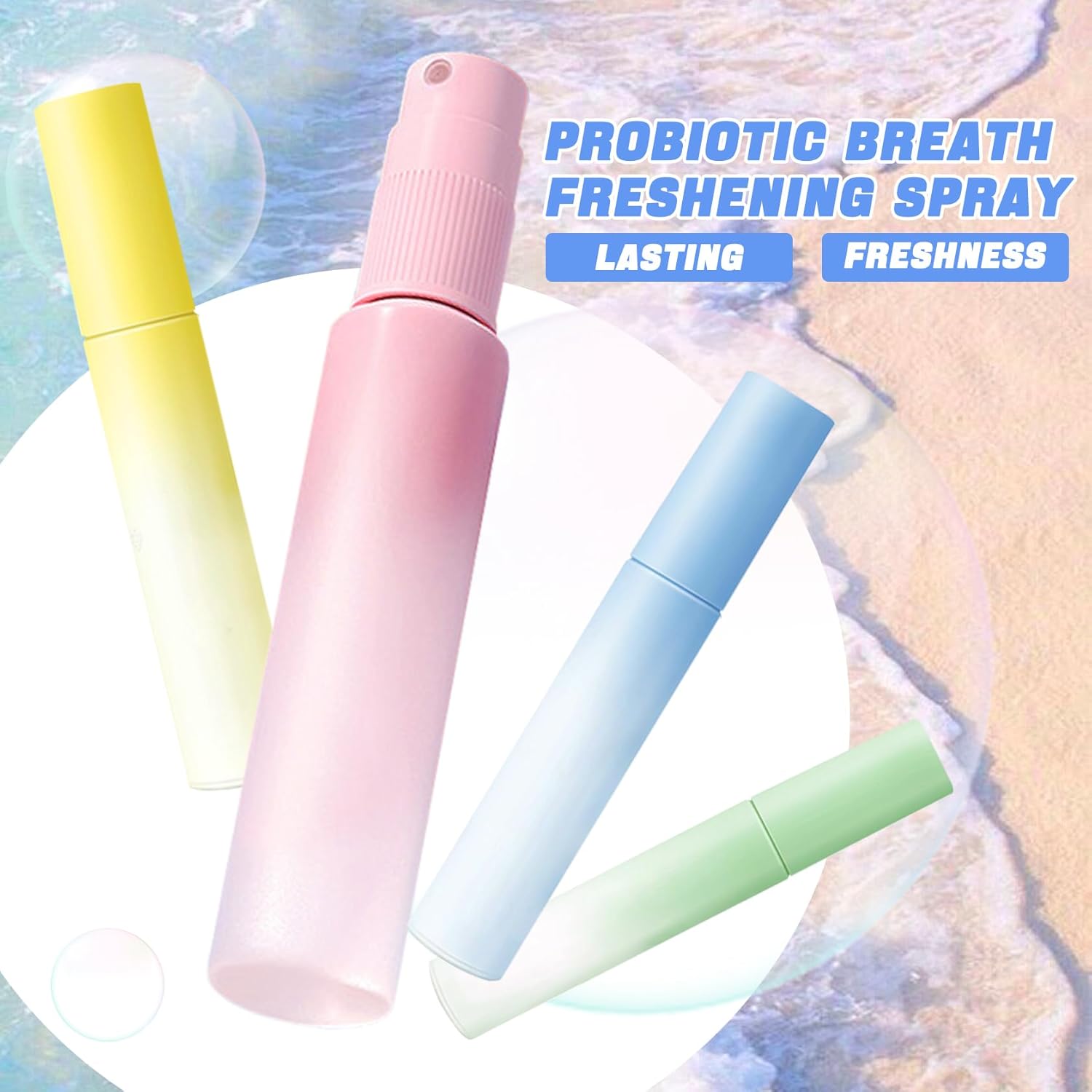 8PCS Breath Refresher,Multi-flavor Fresh Breath Spray for Oral Care,Portable Dry Mouth Spray,Refreshing Mouth Freshener for All Ages,Natural Fresh Oral Spray for Bad Breath