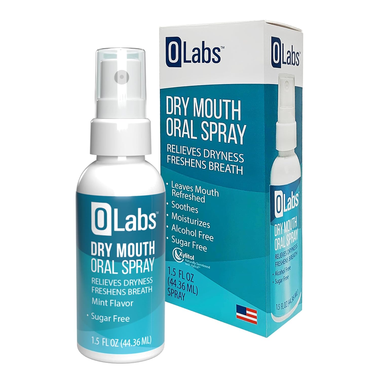Dry Mouth Spray - Mint Flavor Breath Spray for Fresh Breath, Sugar Free, Alcohol Free, 2 Pack (1.5 oz) Sprays