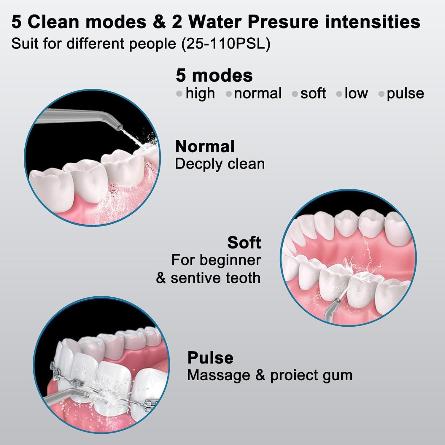 Upgraded Model Water flosser and Electric Toothbrush Combo-5 Brushing & Flossing Mode-Game-Changer for Your Oral Care Routine.2-in-1 Oral Clean Kit-for Teeth Cleaning and Gum Health