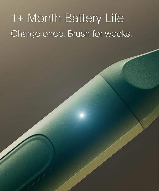 SURI 2.0 New Sonic Electric Toothbrush with Pressure Sensor & UV-Cleaning Travel Case | 1 Month+ Battery | Electric Toothbrush for Adults | Travel Toothbrushes | Tooth Brush | Green