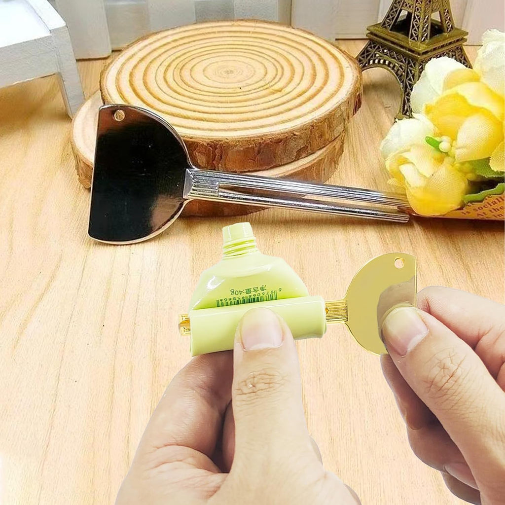 3 Pcs Toothpaste Tube Squeezers,Stainless Steel Toothpaste Squeezer,Metal Manual Dispenser Roller Tube Wringer,Tube Key Tooth Paste Squeezer for Home Toothpaste Paint,Cream, Cosmetic and Hair Dye