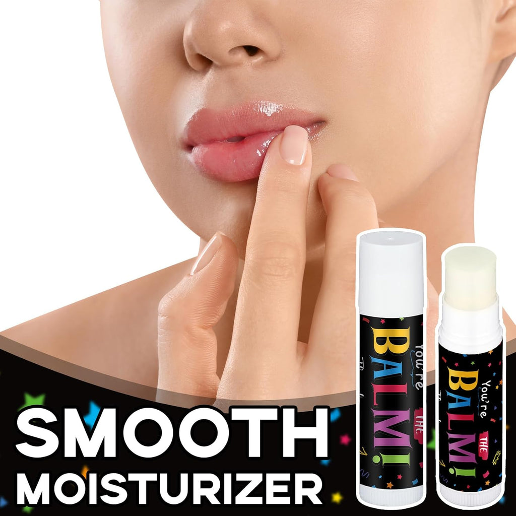 30 Pack Christmas Employee Appreciation Gifts Bulk Lip Balm Teacher Staff Team Xmas Thank You Gift You're the Balm Thanksgiving Party Favors Christmas Stocking Stuffers for Women Men Volunteer