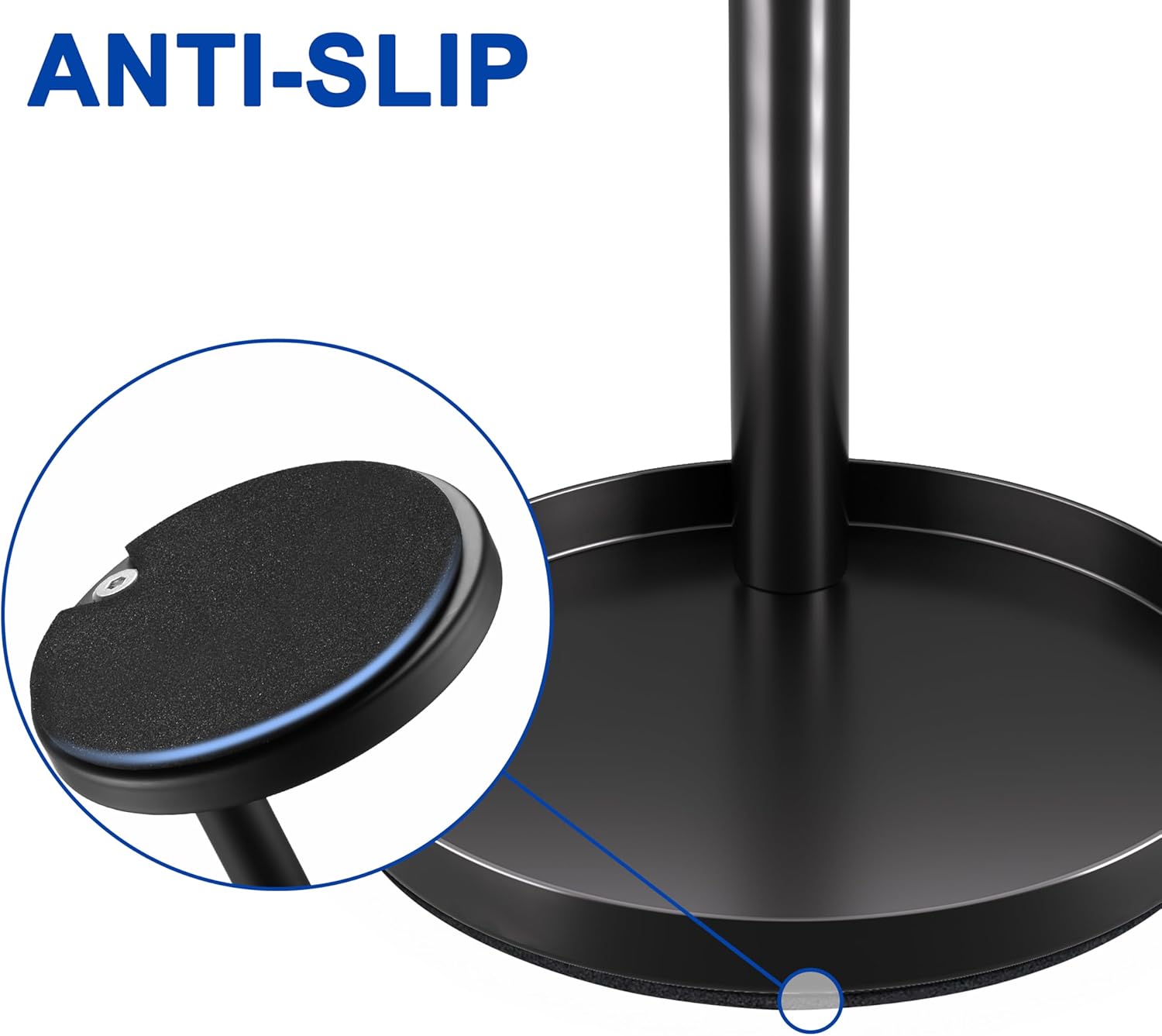 Metal Toothbrush Holder Stand for Bathroom: Stainless Steel Ventilated Organizer with Slots for Electric Toothbrushes, Toothpaste, Razors & Small Comb, Unique Footprint Base Design, Black