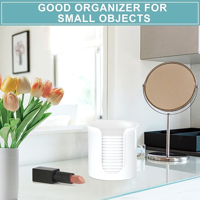 2 Pack Bathroom Cup Dispenser 3 oz Countertop - Convenient Paper Cup Holder for Mouthwash Cups - Easy to Use Cup Dispenser for Bathroom（White）