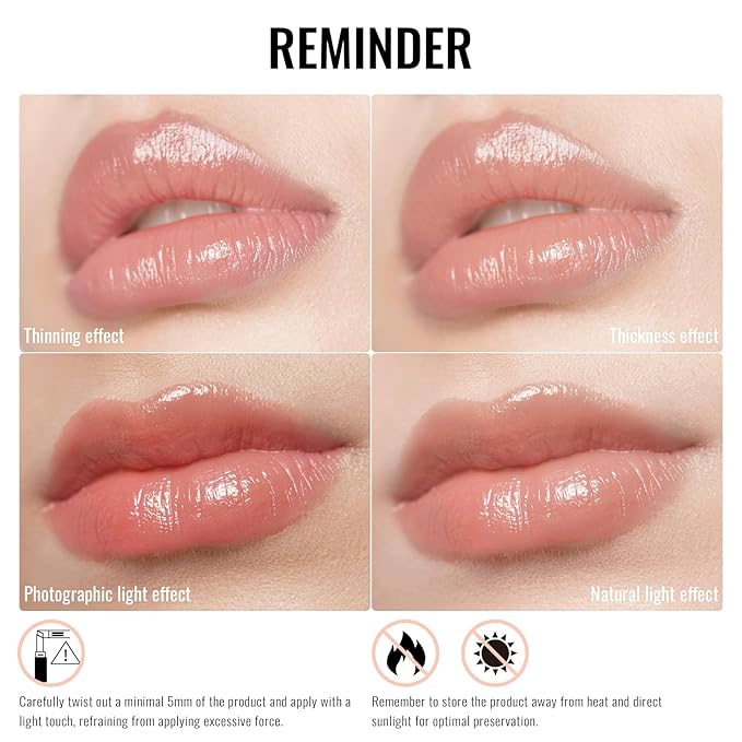 Oulac Moisturizing Shine Lipstick For Women Christmas Set 3PCS, 2 in 1 Tinted Lip Balm for Winter, Hydrated Juicy and Glossy Lip Color for Dry, Cracked and Chapped Lips, Vegan 05+13+14