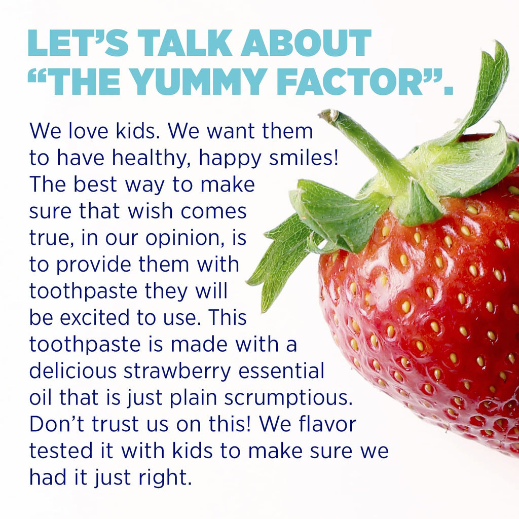 Lumineux Dentist Formulated Kids Toothpaste, Strawberry Flavor & Unicorn Approved, Fluoride Free & SLS Free - 3.75 Oz