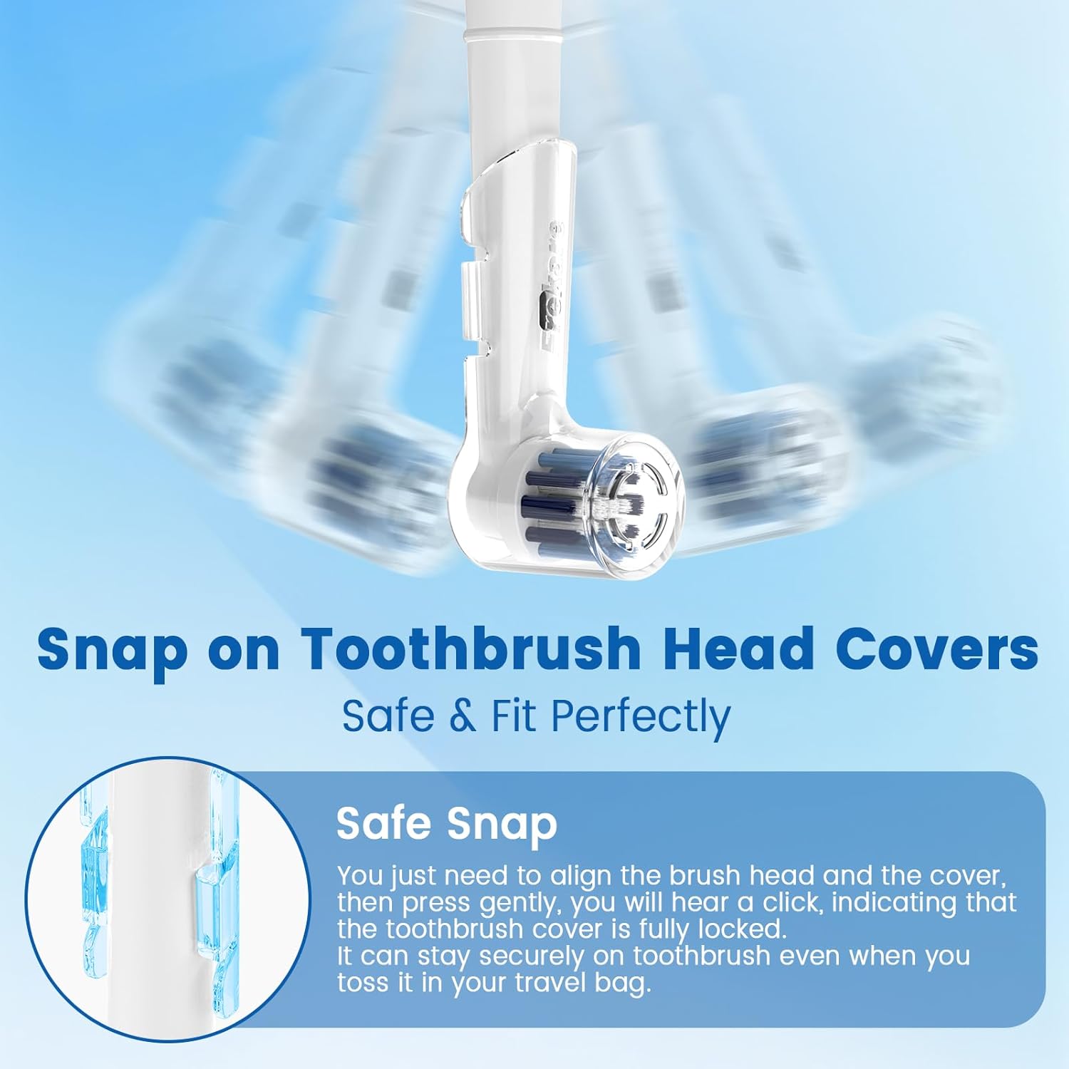 Toothbrush Covers Caps Compatible with Oral B, 10 Pack Toothbrush Head Travel Protector for Oral-B iO Series Electric Toothbrush (Blue, Clear, Pink, Puple, Green)