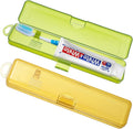 2 Pack Toothbrush Holders Travel Case,Toothbrush Holders for Travel 7.9 x 1.8 x 1.1 In,Portable Plastic Toothbrushes Travels Holder with Secure Seal, Yellow & Green
