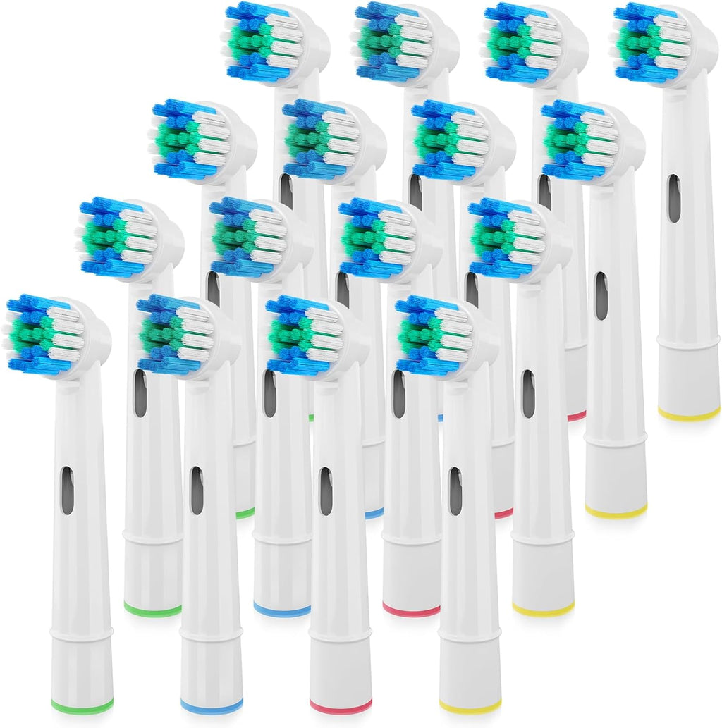 16 Pack Replacement Heads Compatible with Oral B Braun Electric Toothbrush Pro 1000/9000/ 5000/3000/8000