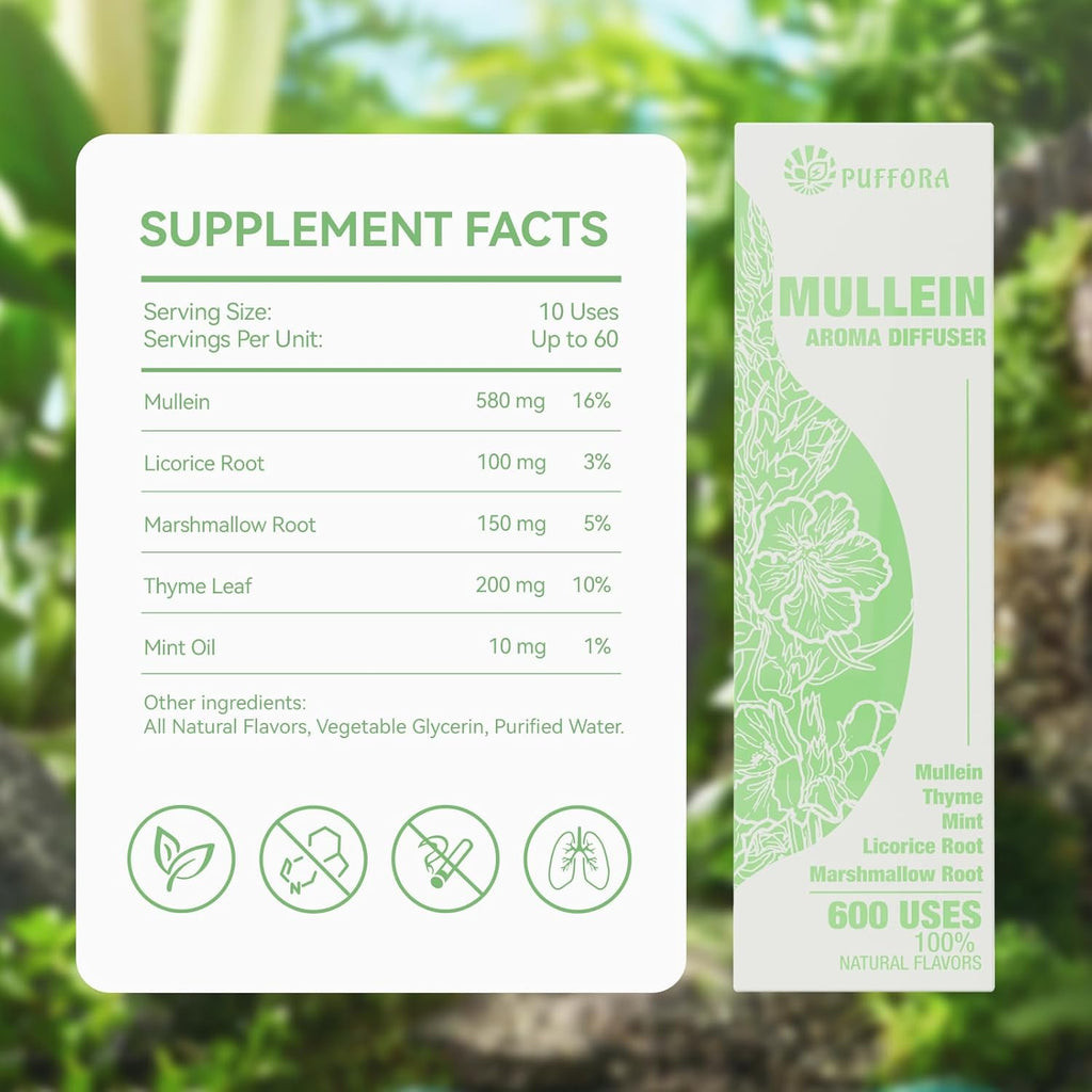 2 Pack, Maca Diffuser (Ashwagandha, B12, C) + Mullein Diffuser (Marshmallow Root, Mint) – Mixed Set, Herbal Anxiety Pen, Clean Breaths & Daily Vitality