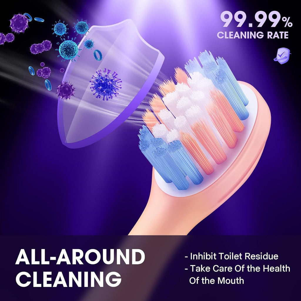 3 in 1 Toothbrush Cleaner Holders,Rechargeable Wall Mounted Toothbrush Holder Toothpaste Dispenser Automatic 2 Cups Tooth Brush Holder for Bathroom, No Drilling, 4 Slots (Black)