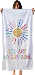 Boho Sunshine Kids Beach Towel, Boho Colorful Sunshine Pool Towels, You are MySunshine Large Beach Bath Travel Towels for Girls Boys Kids, Sun Bathroom Nursery Accessories Decor,30x60in