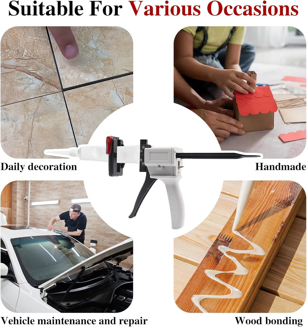 2025 New Toothpaste Tube Gun,Toothpaste Tube Glue Gun Squeezing Machine,Silicone Caulk Guns,Toothpastes Guns Dispenser,for DIY Projects,Caulking Sealant,Silicone Glue(White)