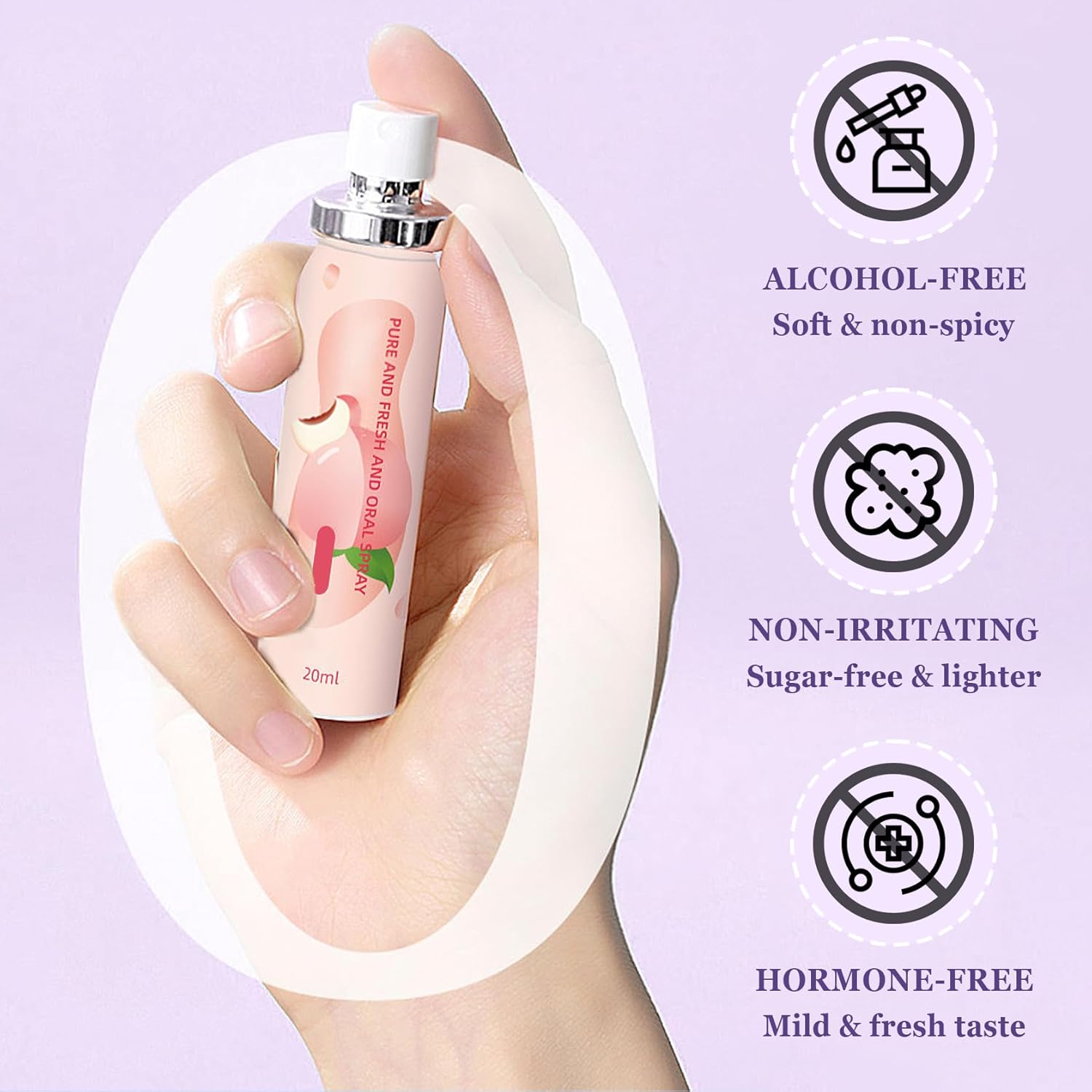 6PCS Oral Breath Spray, Fruit Flavor Mouth Spray Breath Freshener Oral Care, Portable Long Lasting Refreshing Mouth Spray