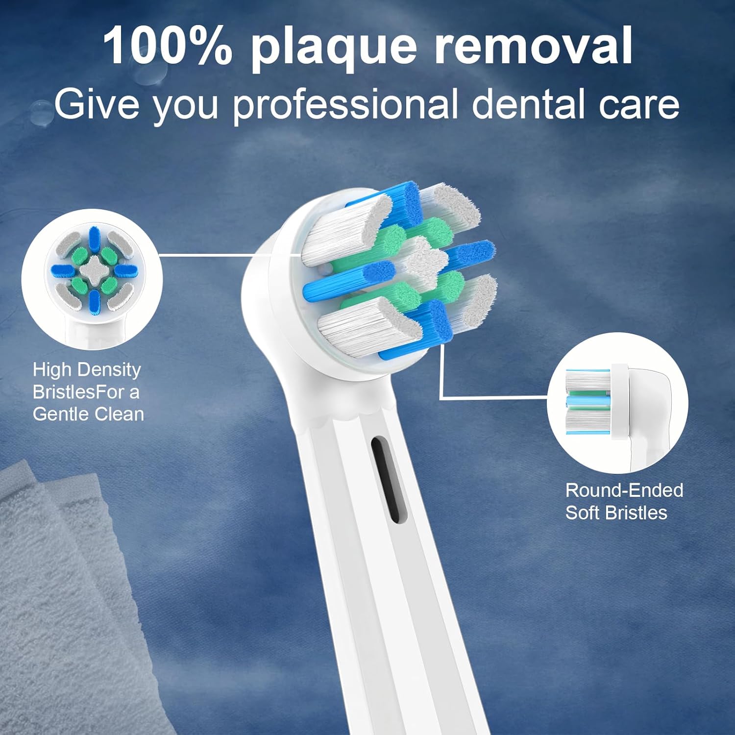 IO Replacement Heads Compatible with Oral b IO 2/3/4/5/6/7/8/9/10 Series Electric Toothbrush, Brush Heads Refills Compatible with Oral B IO for Teeth Clean (6 White)