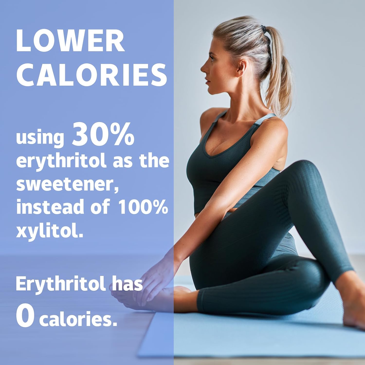 DC24 DAILY CARE Xylitol Erythritol Mints, No Aspartame Sugar Free Hard Candy, Low-Calorie, Dry Mouth Drops Keto Blueberry 30 Pieces (Pack of 4)