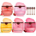 5PCS Lip Scrub and Mask Set,Cherry Strawberry and Honey Pot Lip Balm,2PCS Lip Exfoliator Scrub and Moisturizer,Clean and Repair,Reduce Fine Lines,Natural Ingredients,Cruelty Free