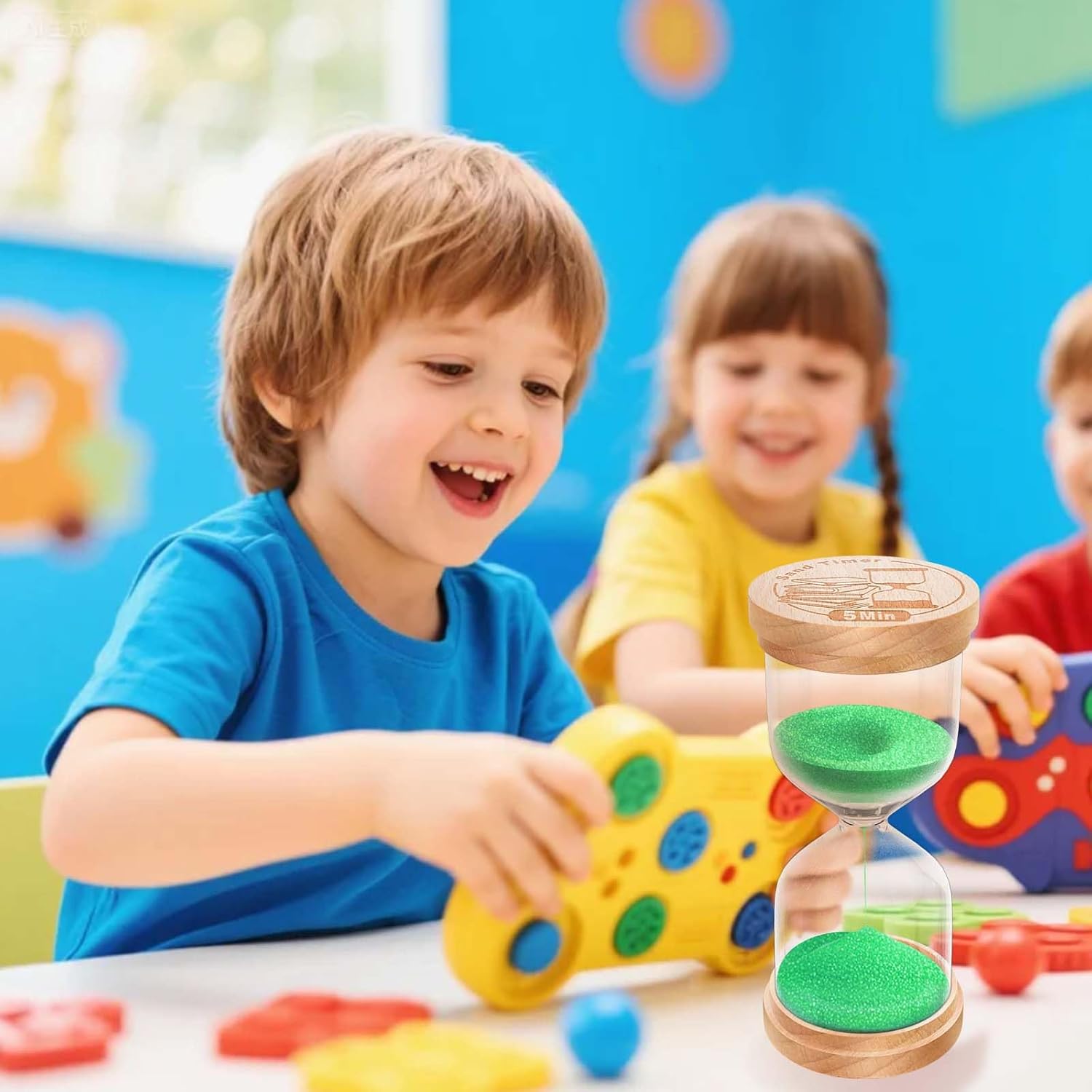 15 Minute Sand Timer Hourglass, Beech Wood Hourglass Sand Clock, Small Wooden 15 Min Hour Glass, Minutes Sandglass, Reloj De Arena, Classroom, Game, Kitchen, Home, Office, Decorative