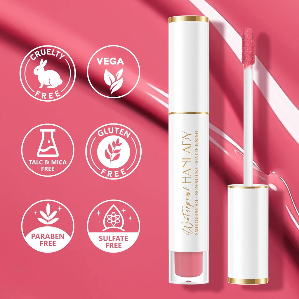 Pink Red Lipstick Long Lasting Lipsticks for Women Pigmented Smudgeproof Transferproof Vegan Cruelty Free Lip Makeup, A64 Epic